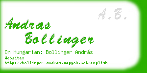 andras bollinger business card